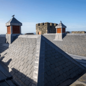 Time lapse footage captures new roof emerging at Carrick Castle